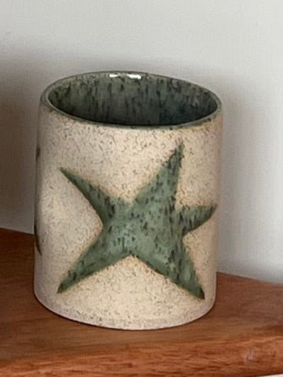 Spanish Moss Star Mug on Speckled