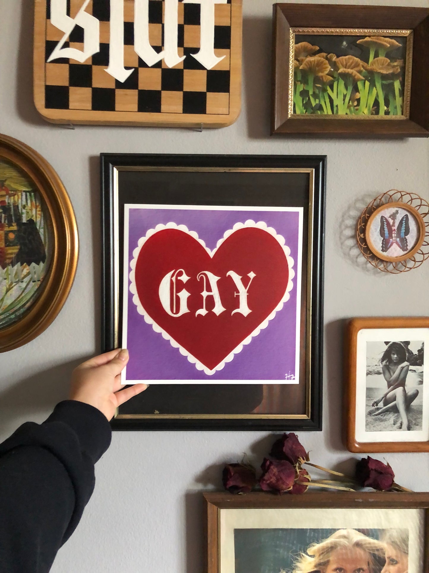 Gay Heart Print // Purple